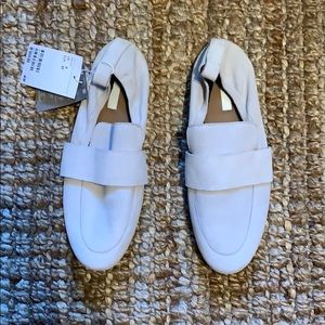 Nude suede loafers size 6